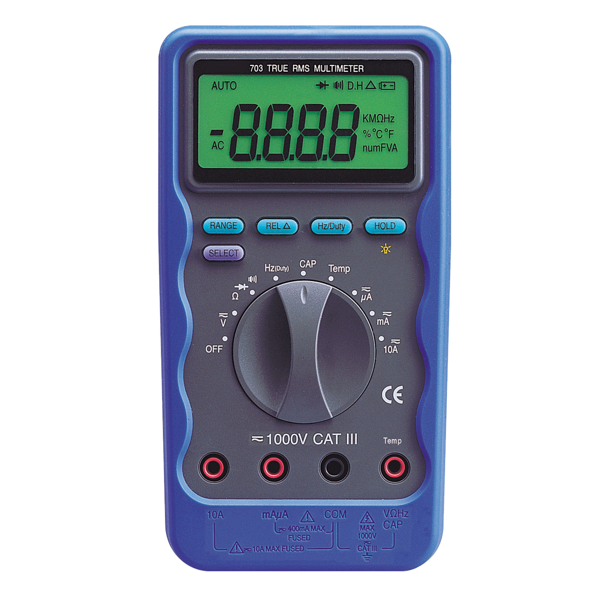 Kane RO-703 – Multimeter – TRUE RMS, Strommessung bis 20 A (max. 30 s), Temperaturmessung (Typ K)
