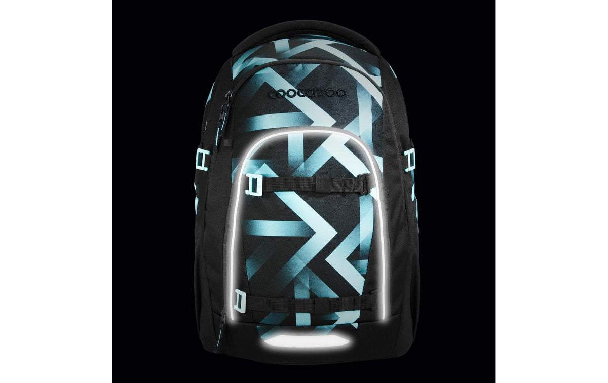 Coocazoo MATE Laser – Schulrucksack, Schwarz/Türkis, 30 l