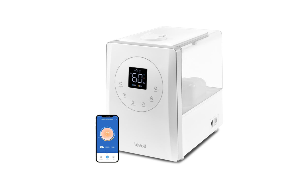 Levoit LV600S Smart Hybrid Luftbefeuchter – Ultraschall, 6 l Tank, bis 70 m², WLAN, App-Steuerung