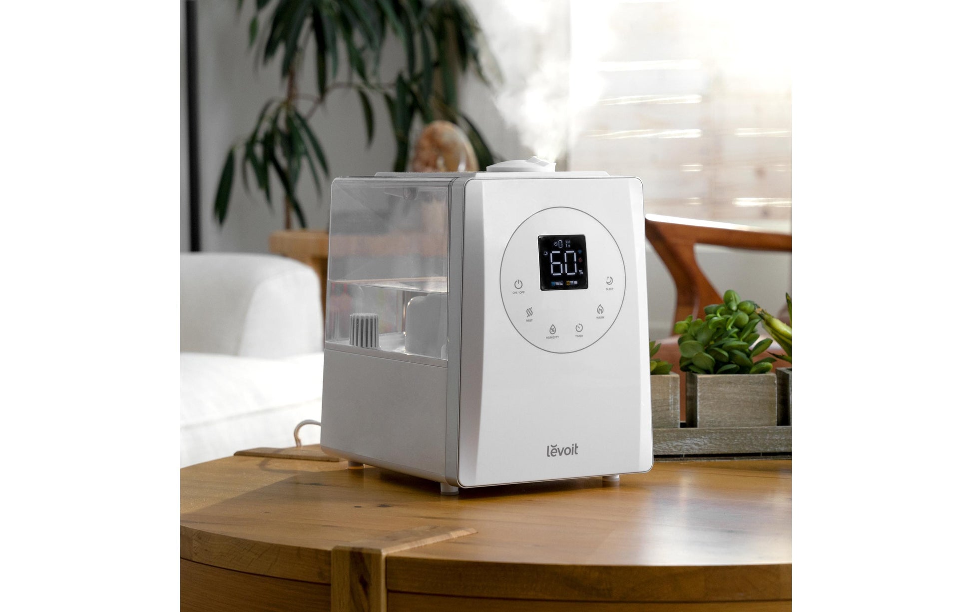 Levoit LV600S Smart Hybrid Luftbefeuchter – Ultraschall, 6 l Tank, bis 70 m², WLAN, App-Steuerung