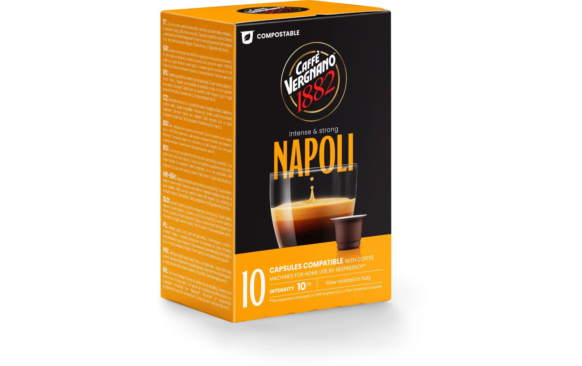 Caffè vergnano Espresso Napoli – Kapseln für Nespresso – 10 Kapseln
