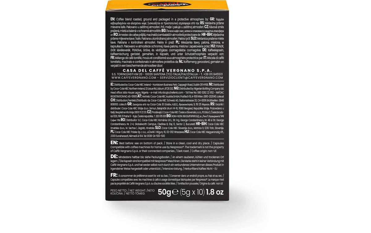 Caffè vergnano Espresso Napoli – Kapseln für Nespresso – 10 Kapseln