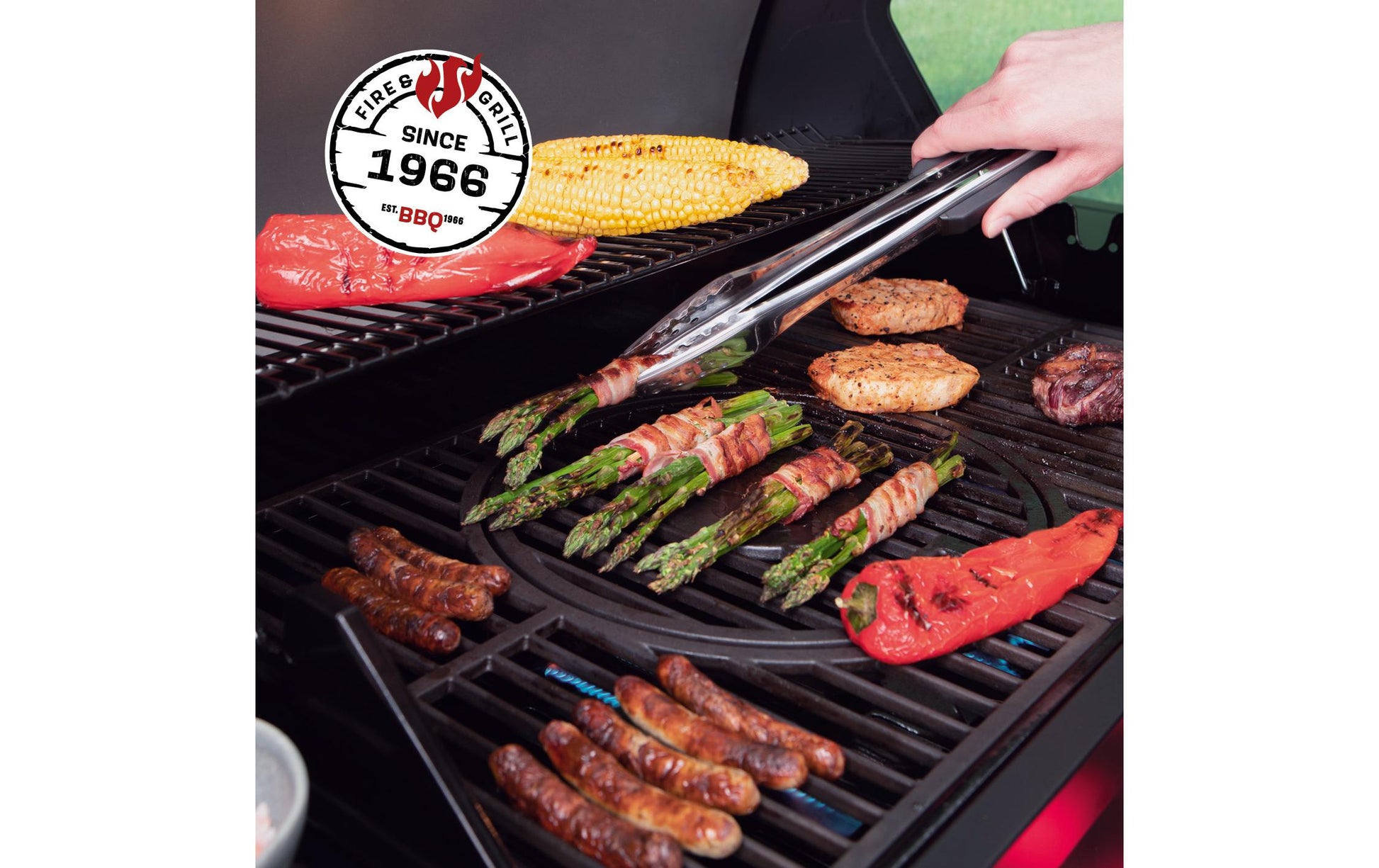 Landmann Gasgrill Cool Black 4.1 maxX – 4 Brenner, 144 × 53 × 121 cm – schwarz/edelstahl