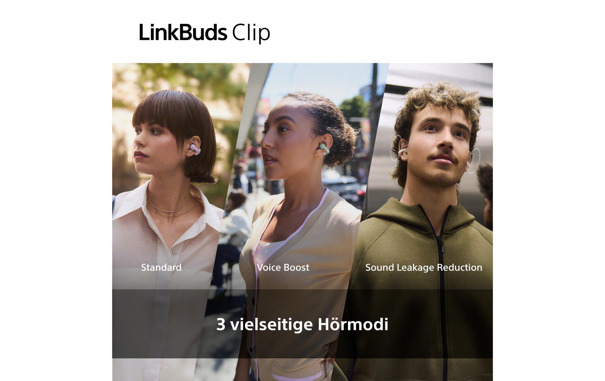 Sony U.K. Sony LinkBuds Clips WF-L900G TWS In-Ear – ANC, mit Ladecase, IPX4, Grün, BT 5.3