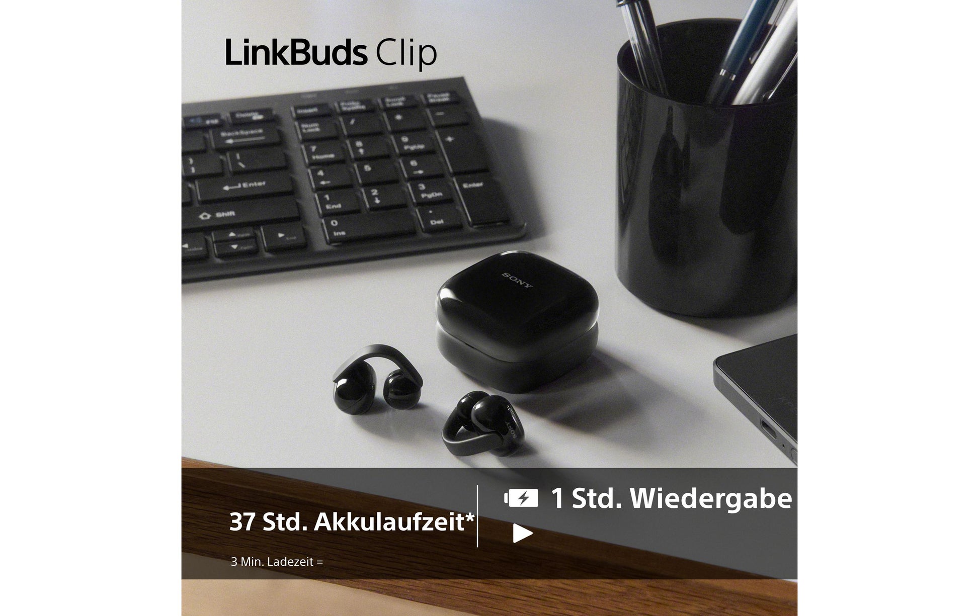 Sony U.K. Sony LinkBuds Clips WF-L900G TWS In-Ear – ANC, mit Ladecase, IPX4, Grün, BT 5.3