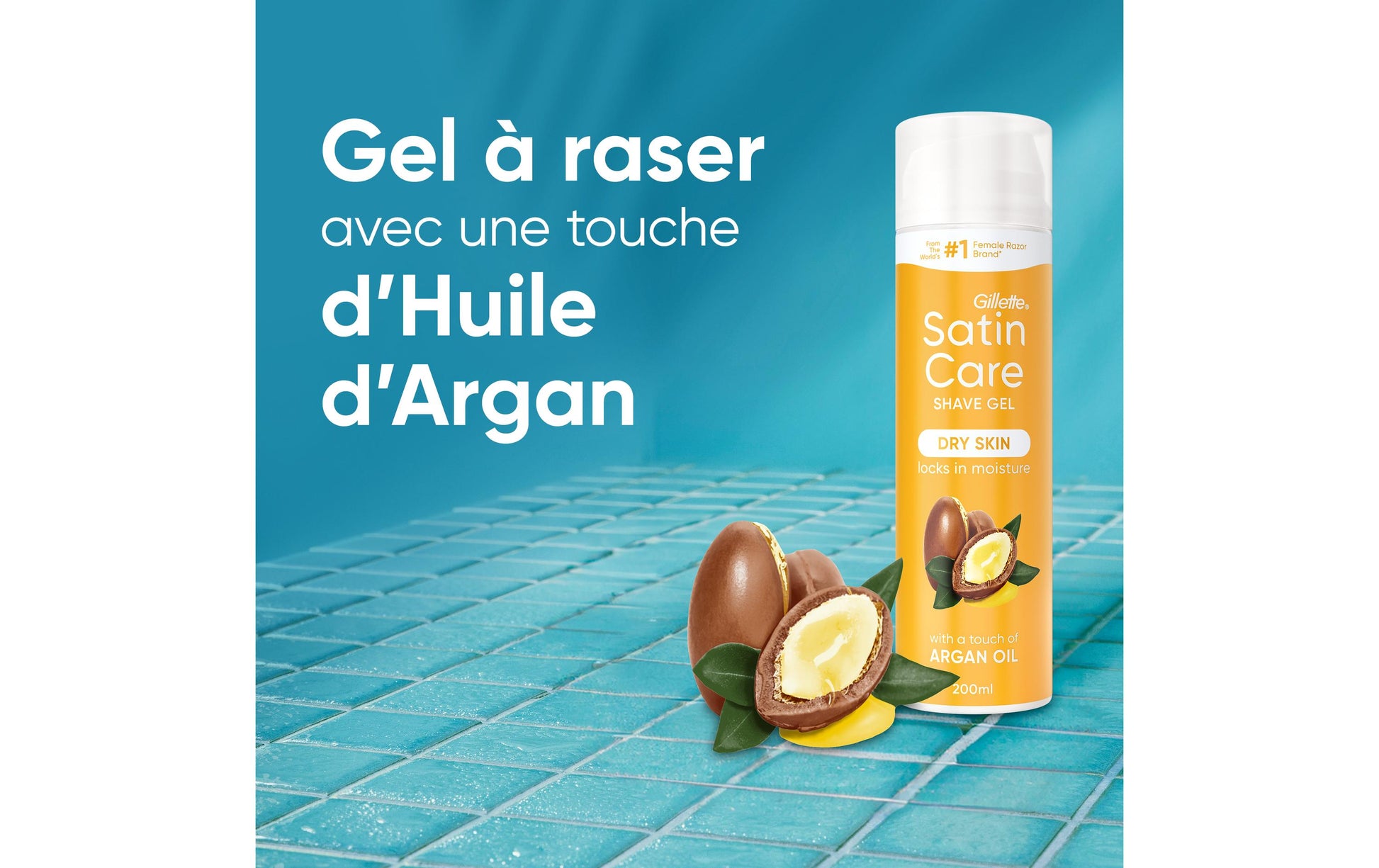 Gillette Venus Rasiergel Satin Care – Arganöl – 200 ml