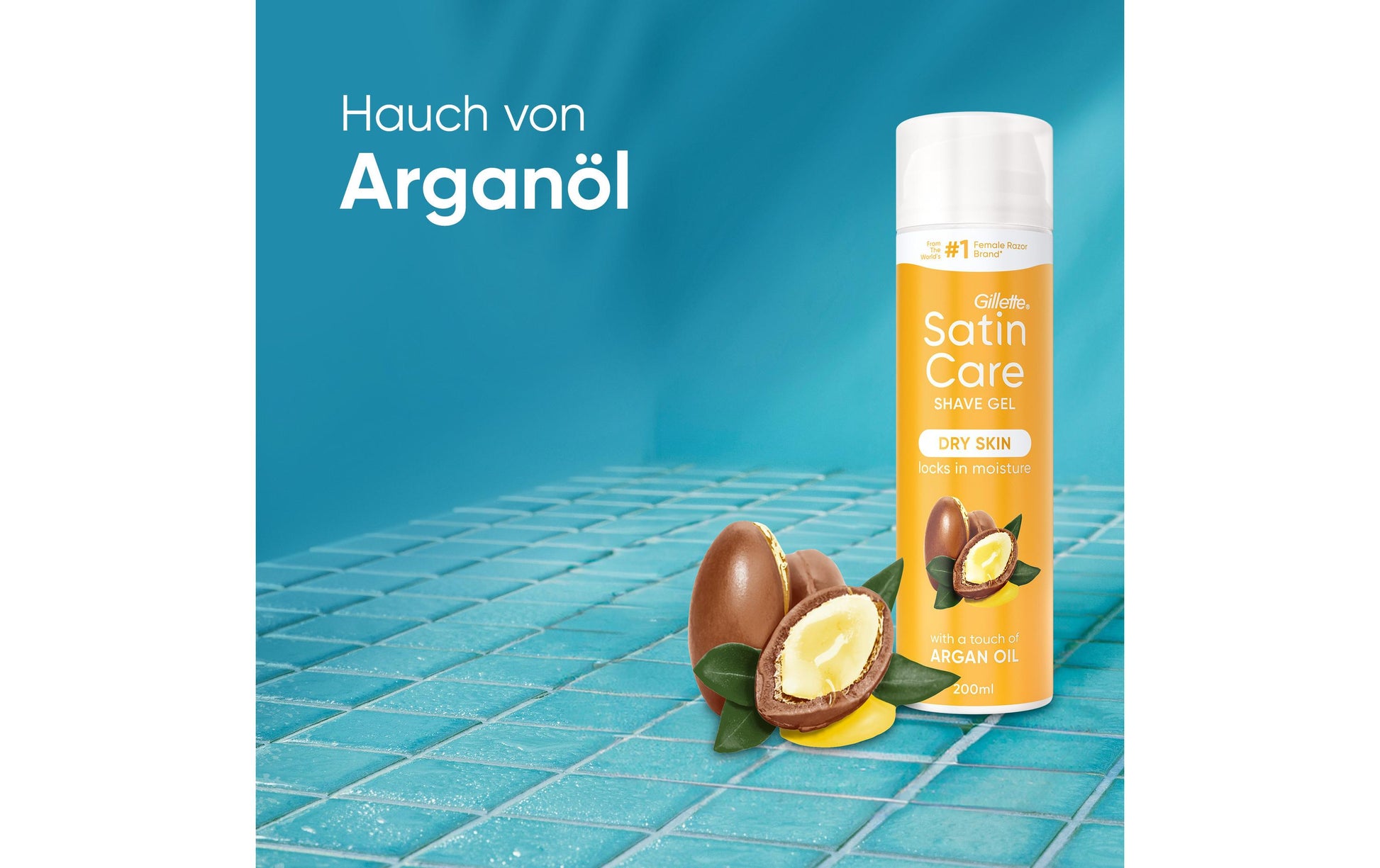 Gillette Venus Rasiergel Satin Care – Arganöl – 200 ml