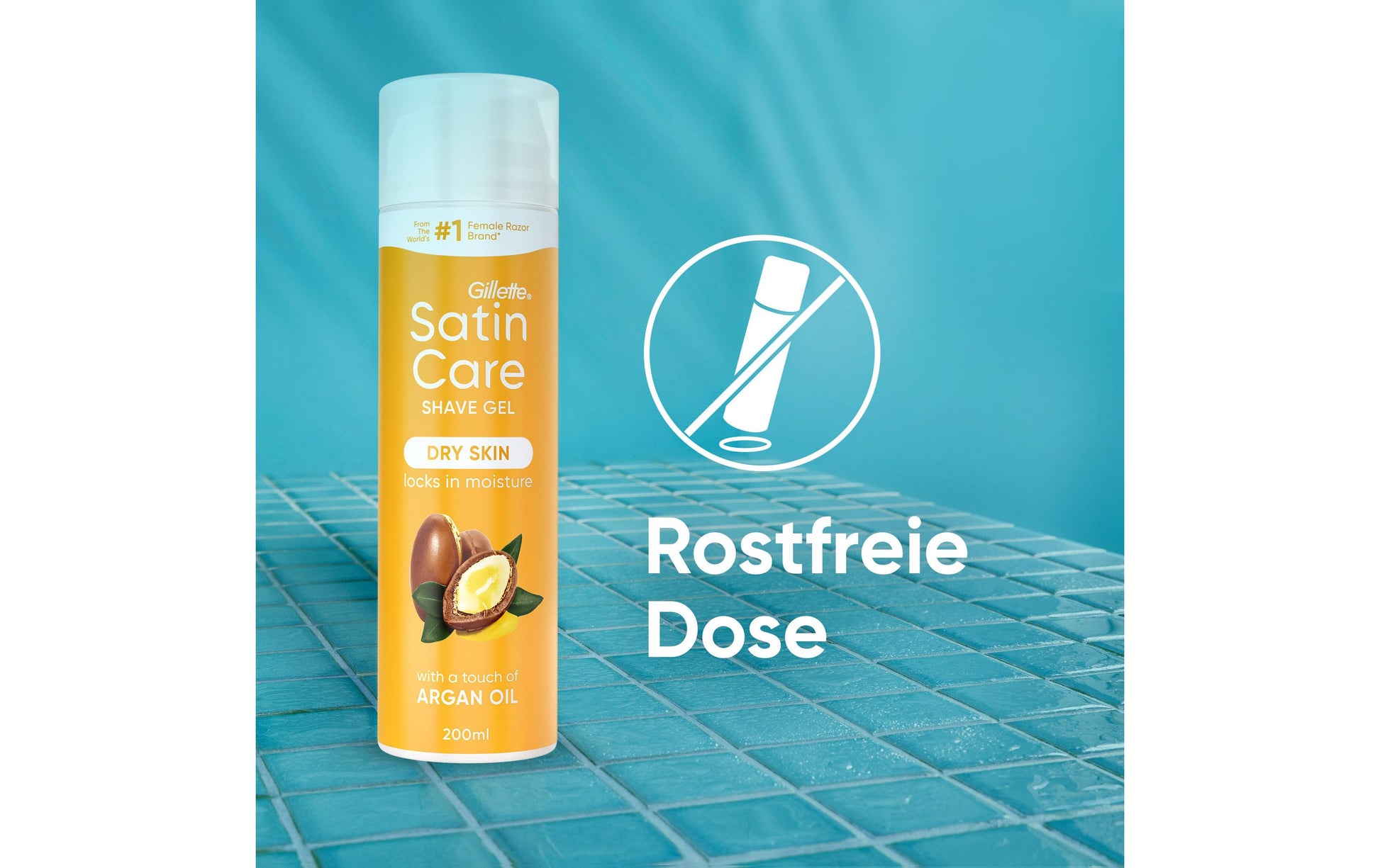 Gillette Venus Rasiergel Satin Care – Arganöl – 200 ml