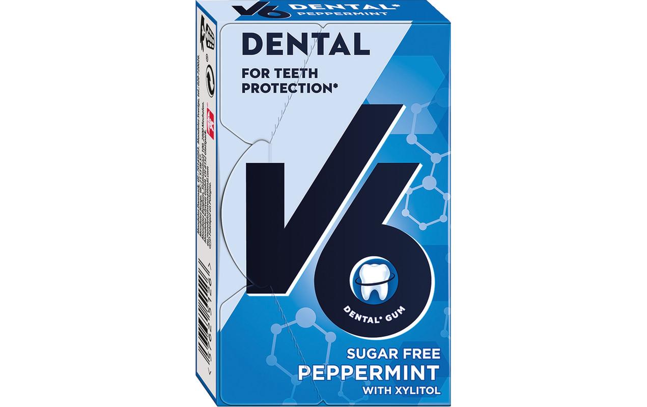 V6 Kaugummi – Pfefferminze, zuckerfrei – 24 g