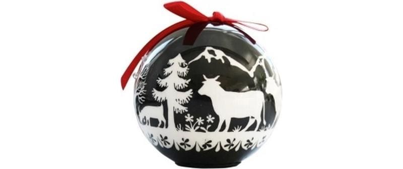 Creanorm Weihnachtskugel – Scherenschnitt, LED – Glas, Mehrfarbig