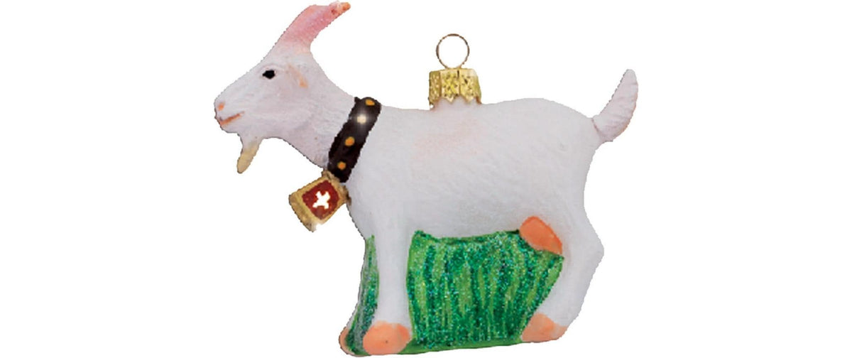 Creanorm Weihnachtskugel – 5,5 × 7 cm – Glas, weiss
