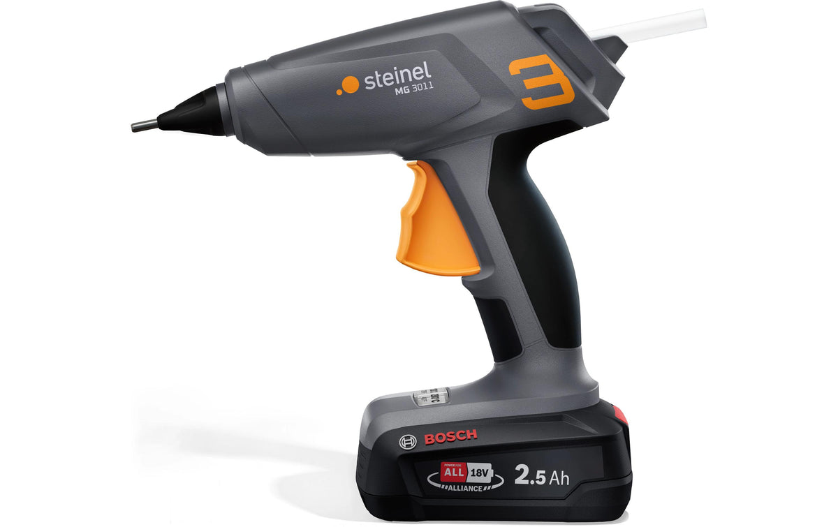 Steinel MobileGlue 3011 Heissklebepistole – 18 V – Ø 11 mm – Schmelztemp. 130°/200°C – Solo – POWER FOR ALL