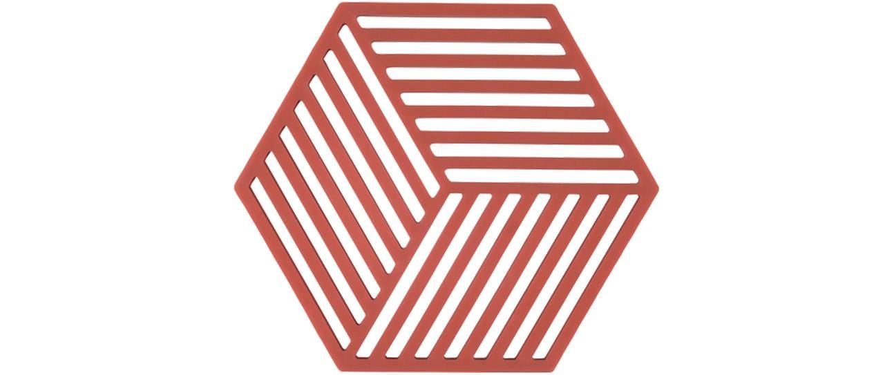 Zone Denmark Topfuntersetzer 14 × 16 × 0,9 cm, Silikon, Rot
