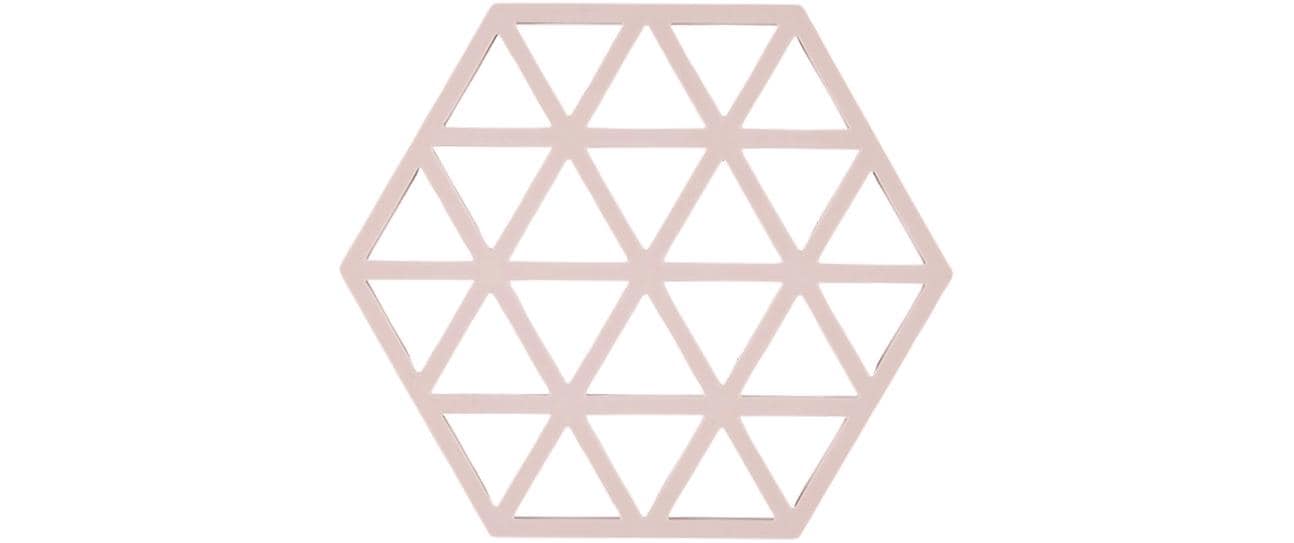 Zone Denmark Triangles – Topfuntersetzer 14 × 16 × 0,9 cm, Silikon, Rosa