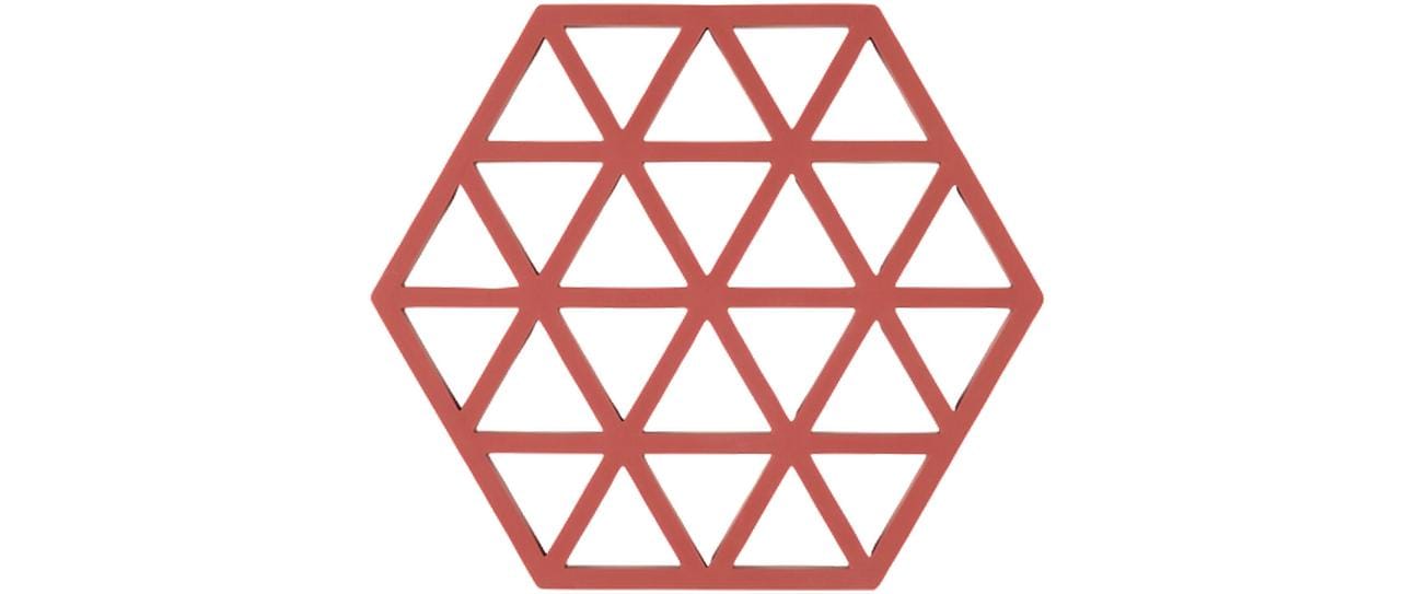 Zone Denmark Teekannen-Untersatz 14 × 16 × 0,9 cm, Silikon, Rot, für Töpfe