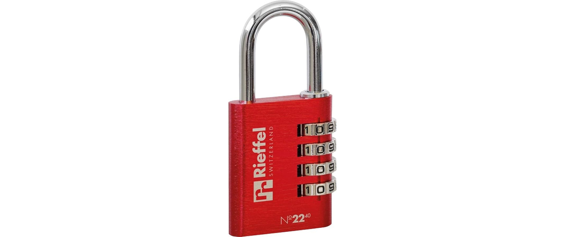 Rieffel Nr. 22 Mechanisches Vorhängeschloss – Aluminium, Bügel 22×40 mm, Sicherheitslevel 3, Rot