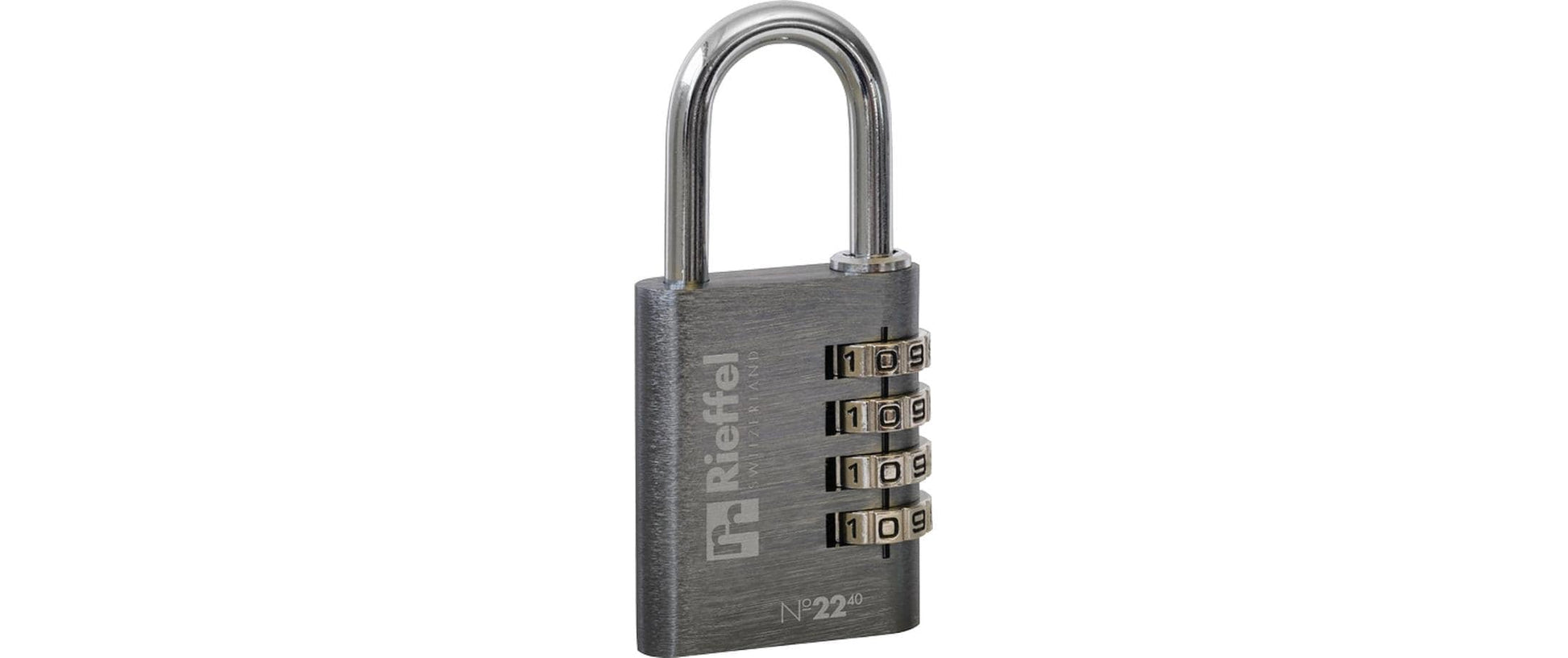 Rieffel Nr. 22 Kombinationsschloss – Aluminium, Sicherheitsstufe 3, Grau