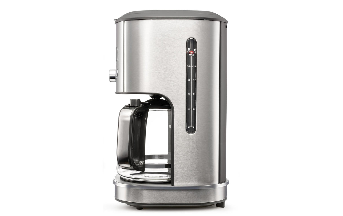Solis Filterkaffeemaschine – 12 Tassen, 1,8 l, Warmhaltefunktion, Schwarz/Silber