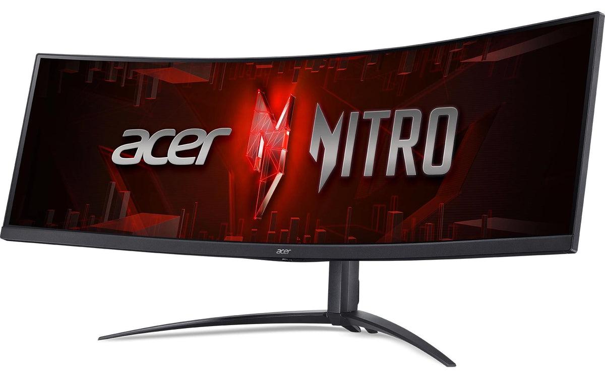 Acer Nitro XZ45QXC Ergo – 44,5", Curved, 5120 × 1440 (DQHD), VA, 165 Hz, USB-C 90 W, KVM, LAN, DisplayHDR 400