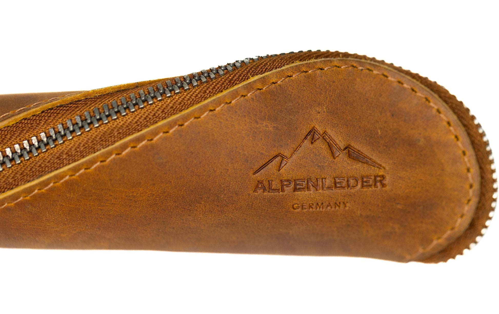 Alpenleder Drahdi – Schlamperetui, Cognac, Leder