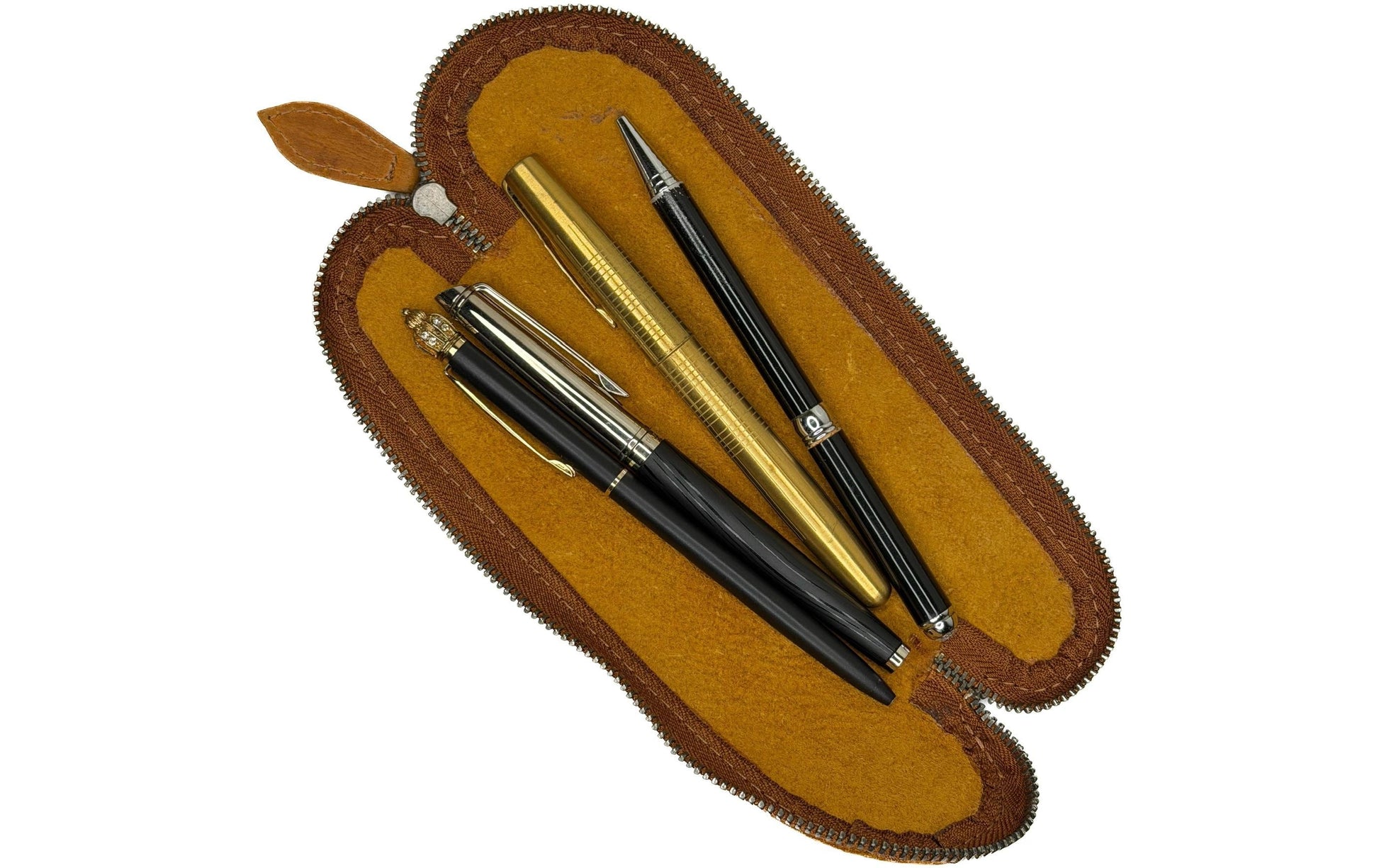 Alpenleder Drahdi – Schlamperetui, Cognac, Leder
