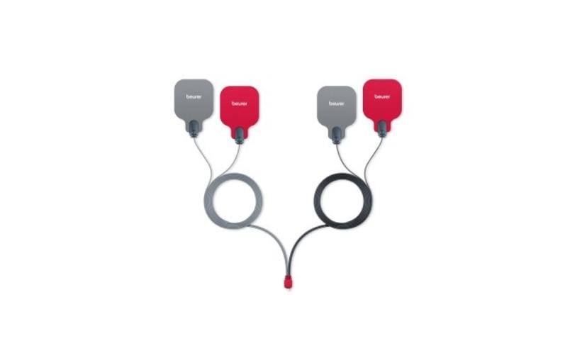 Beurer Elektroden – für EM 59/EM 89 – 1 Stück – grau, rot