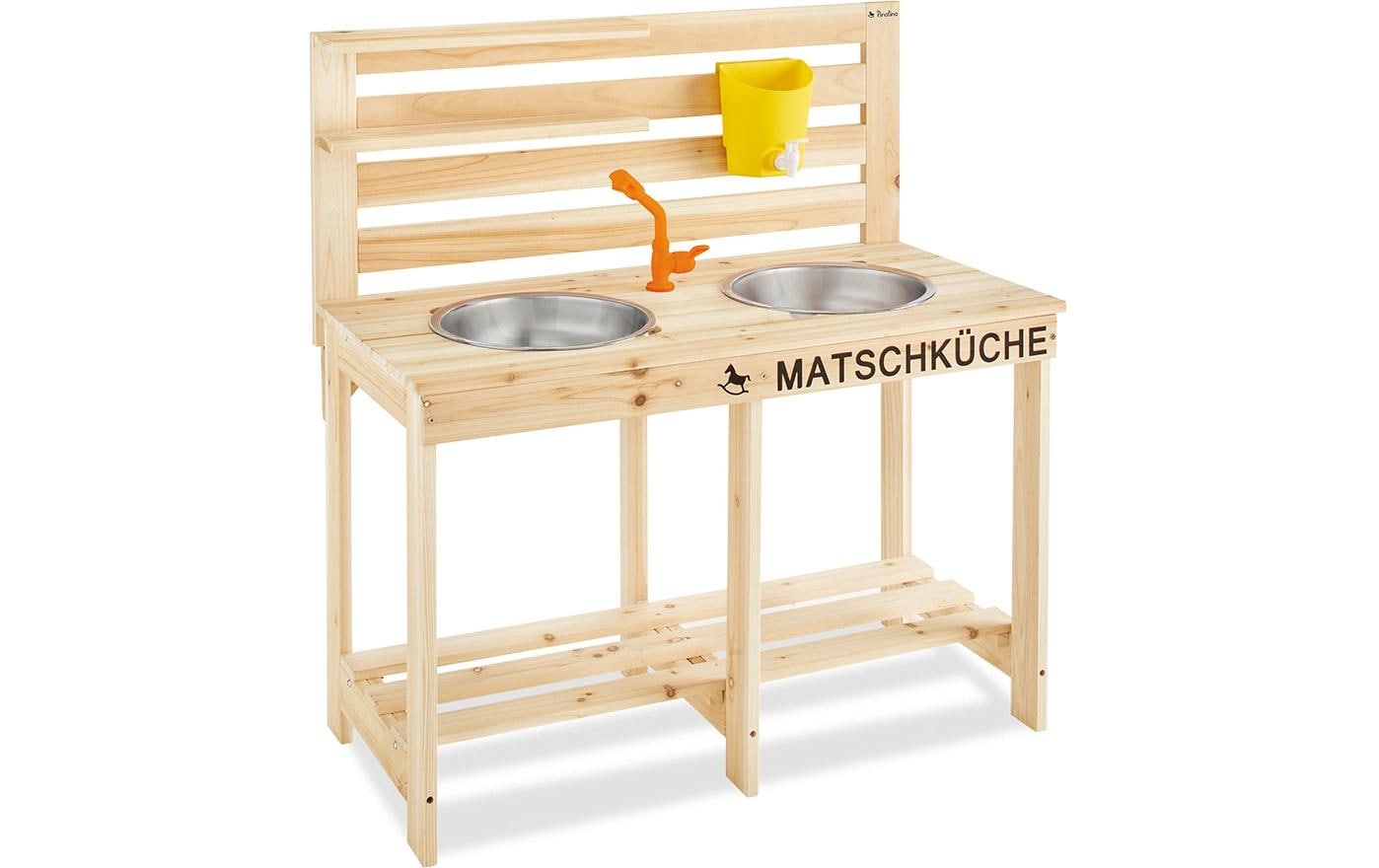 Pinolino Kinderträume Malu Matschküche Werkbank (Spielzeug) – ab 3 Jahren – Tanne, beige