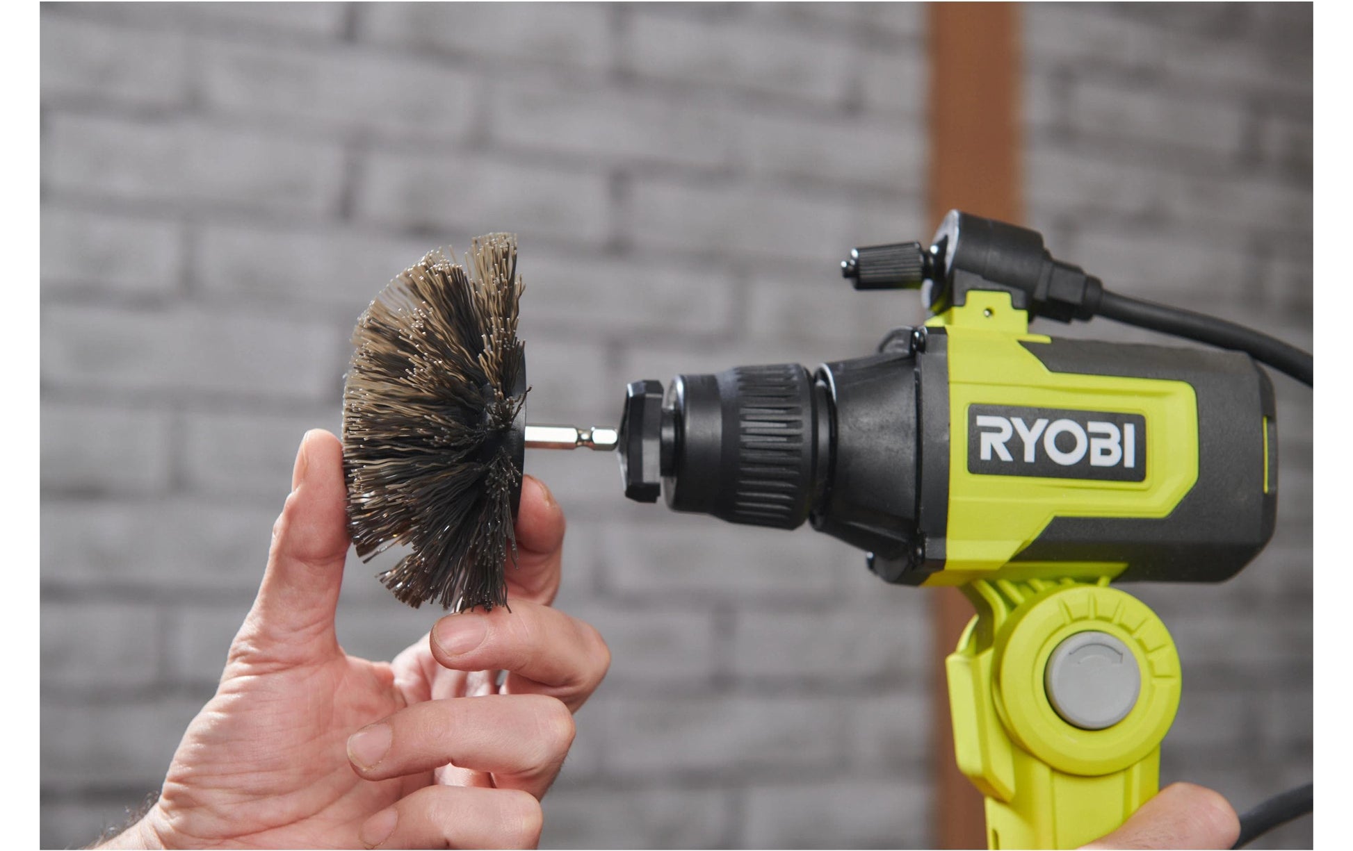 Ryobi Ersatzbürste RACLRH110 – hart, 11 cm, für Ryobi 4 V Reinigungsbürsten