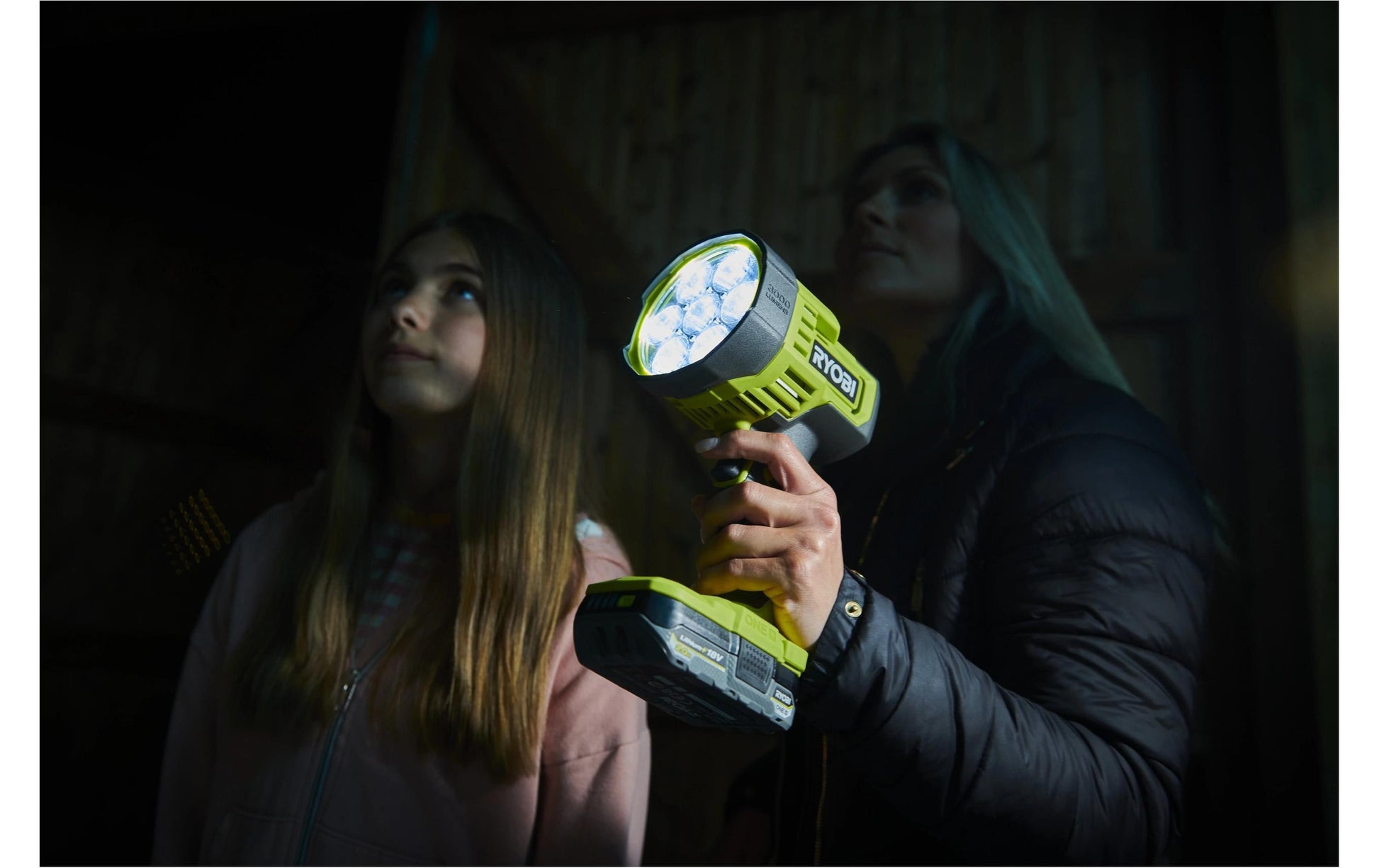 Ryobi werkstatt Ryobi Arbeitsleuchte RLS18-0 – 3000 lm, 18 V Akku, dimmbar, IP20 – Grün