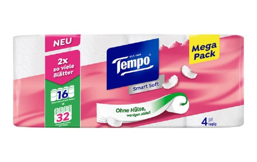 Tempo Toilettenpapier – 4-lagig, 280 Blatt/Rolle – 16 Rollen