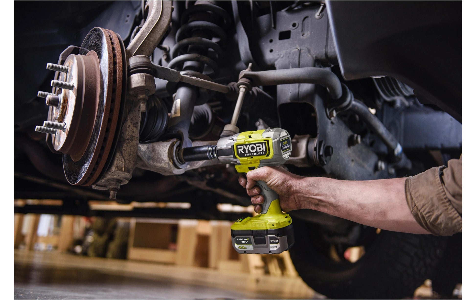 Ryobi RIW18BL-0 Akku-Schlagschrauber, bürstenlos – 18 V – 1/2" Vierkantaufnahme – 400–1000 Nm – Solo – ONE+