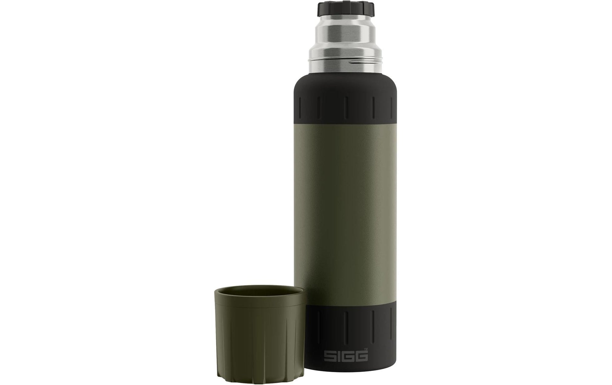 SIGG Alpine Star Isolierflasche 1 l – doppelwandig, Edelstahl, Schraubdeckel, Grün