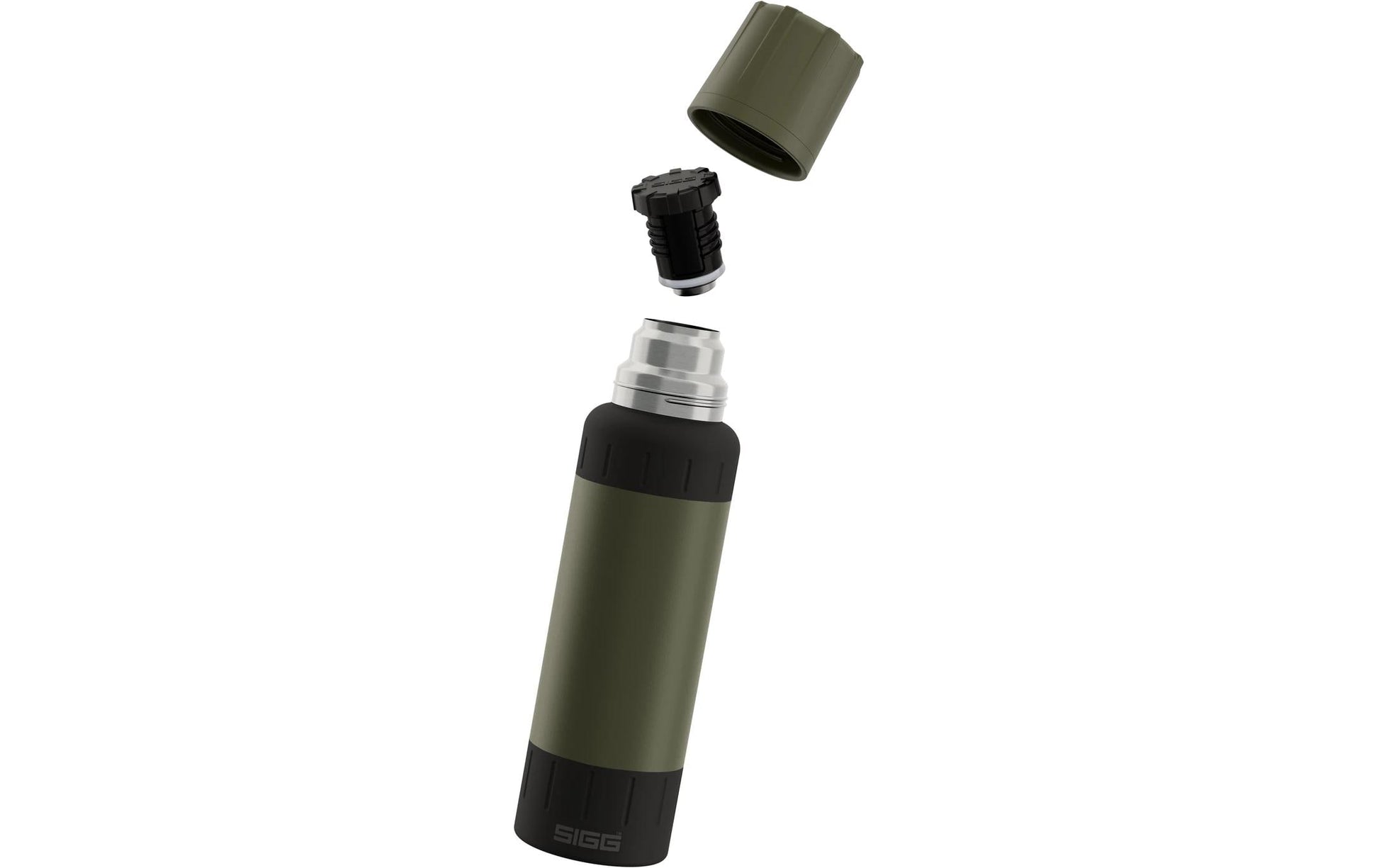 SIGG Alpine Star Isolierflasche 1 l – doppelwandig, Edelstahl, Schraubdeckel, Grün