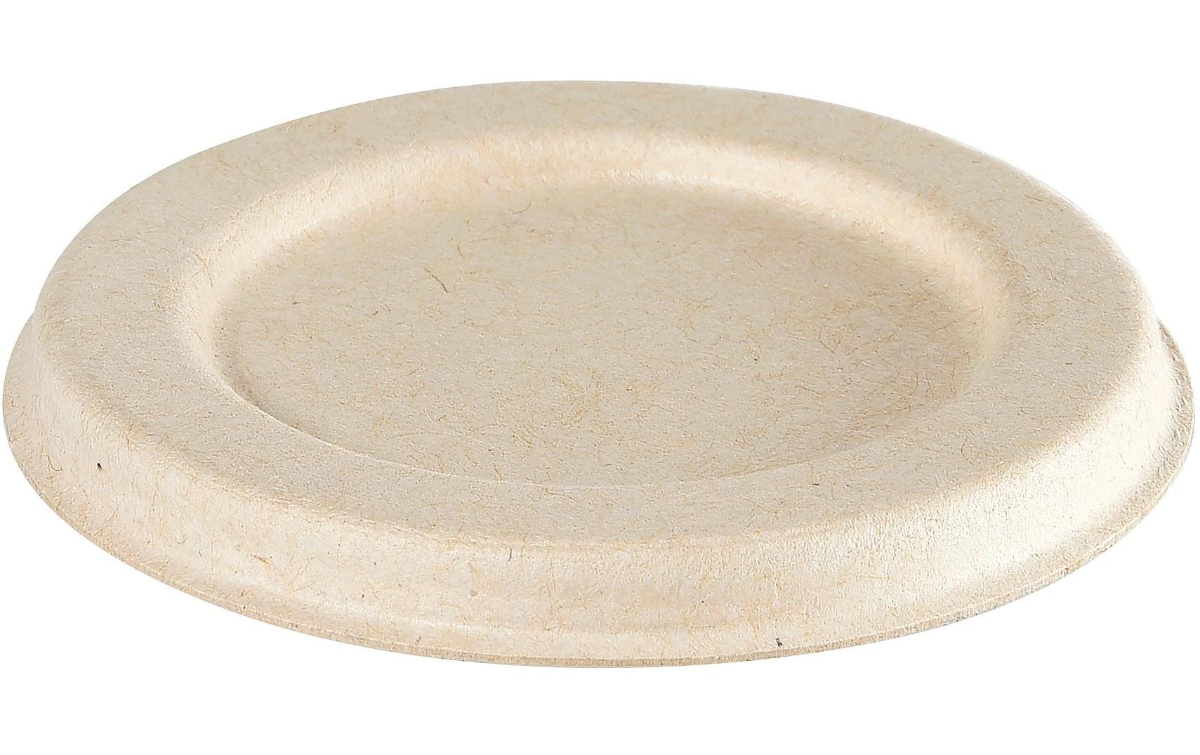 Duni Deckel, Bagasse (Zuckerrohr) – Ø 6,7 cm, beige – für Dressingbecher 30/60 ml – 150 Stk.