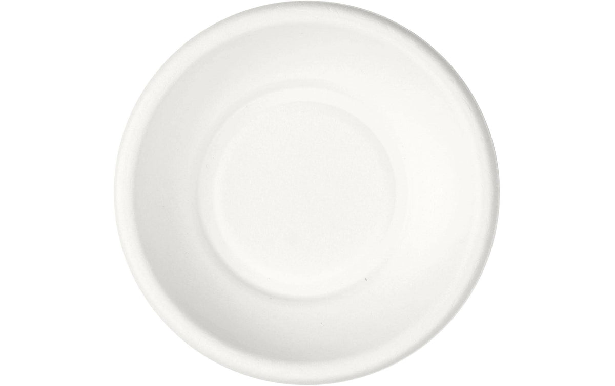 Duni Fingerfood-Schale Bagasse (Zuckerrohr), rund – Ø 9,9 cm, beige/weiss – 50 Stk.