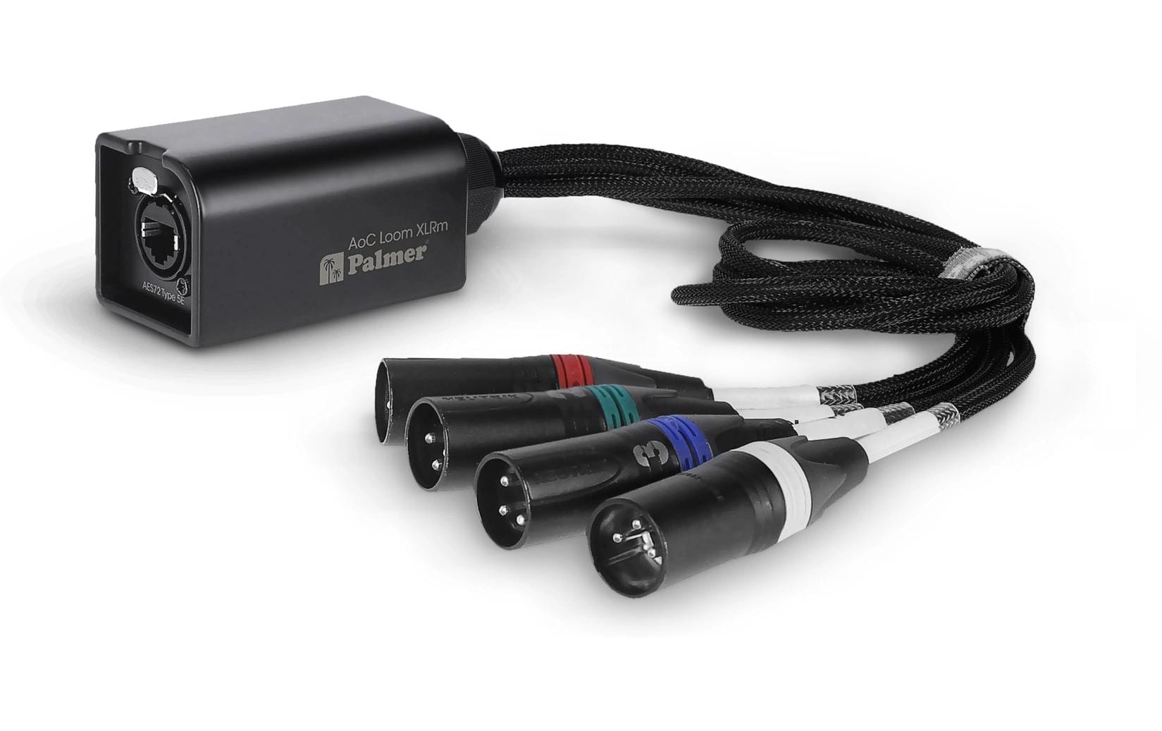 Palmer PAOCLXLRM – Audio-over-Cat Adapter, RJ‑45 ↔ XLR 3-polig (männlich), 4 Kanäle, 0,5 m