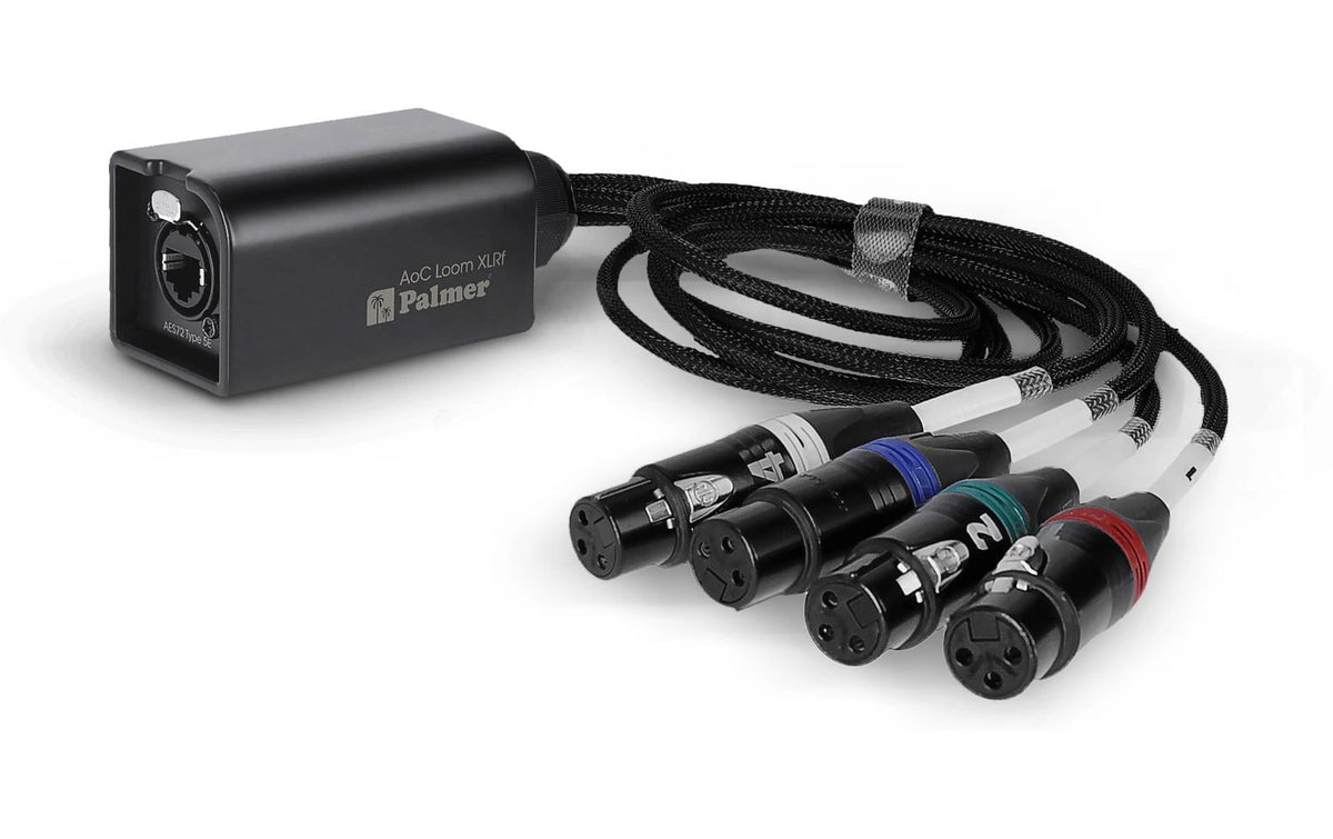 Palmer PAOCLXLRF – Audio über Cat Adapter, RJ45 → XLR 3-polig (weiblich), 4 Kanäle, 0,5 m, Textilmantel
