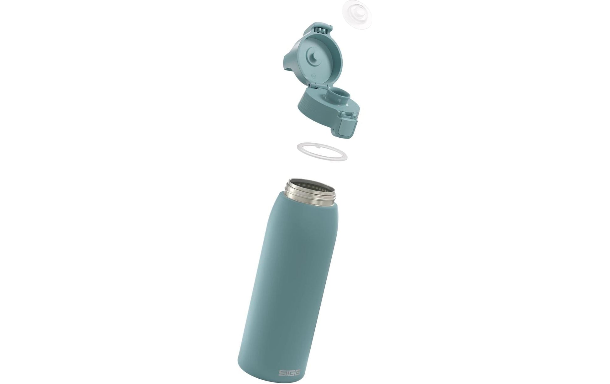 SIGG Shield One Kindertrinkflasche 1 l – BPA-frei, Edelstahl, Morning Blue