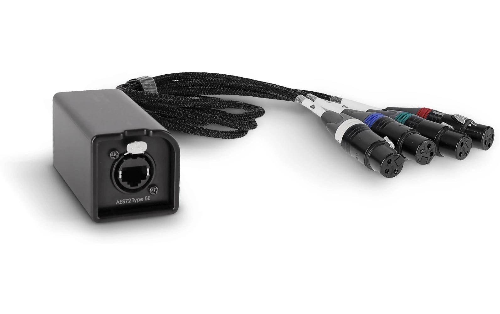 Palmer PAOCLXLRF – Audio über Cat Adapter, RJ45 → XLR 3-polig (weiblich), 4 Kanäle, 0,5 m, Textilmantel