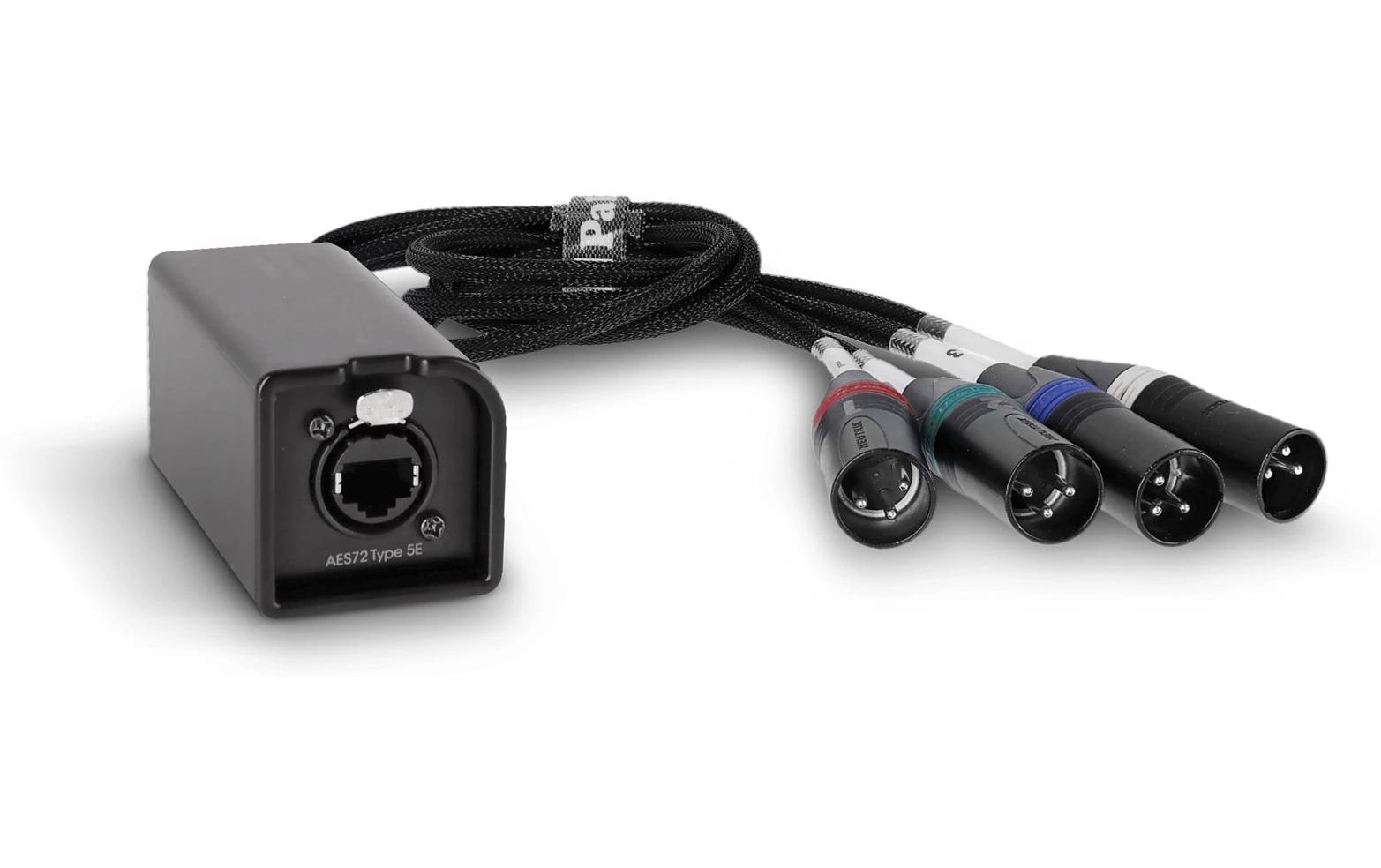 Palmer PAOCLXLRM – Audio-over-Cat Adapter, RJ‑45 ↔ XLR 3-polig (männlich), 4 Kanäle, 0,5 m
