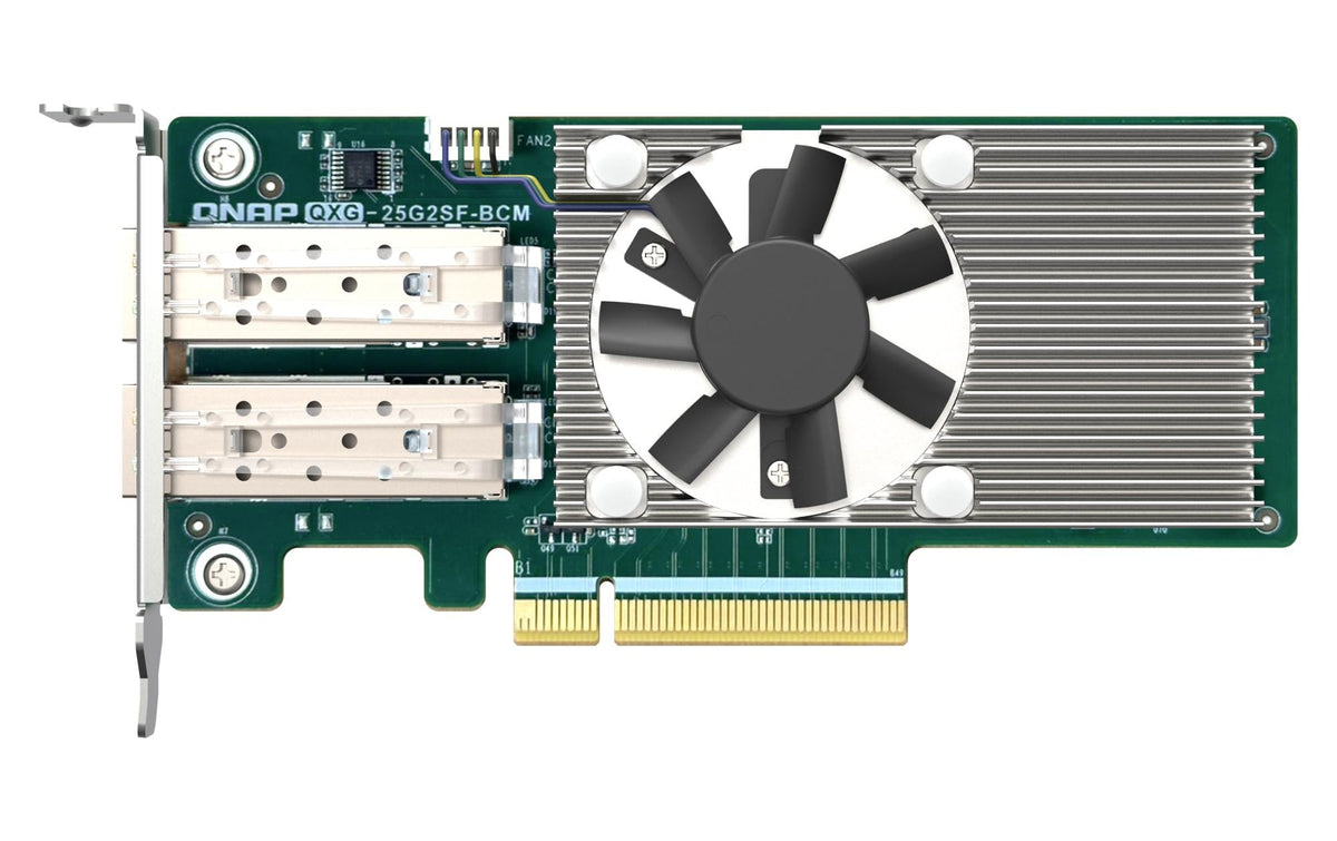 QNAP QXG-25G2SF-BCM Netzwerkadapter – 2× 25 Gbit/s (SFP28)