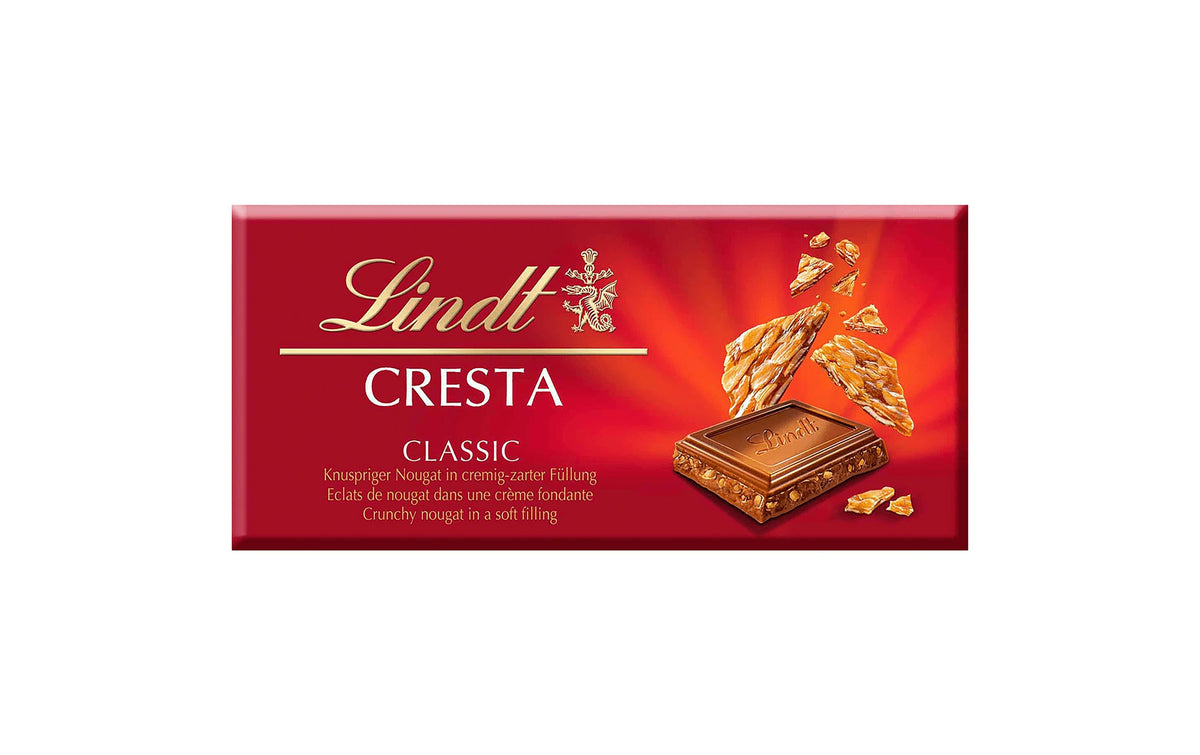 Lindt Cresta Schokolade – Milch, Haselnuss & Nougat – 100 g