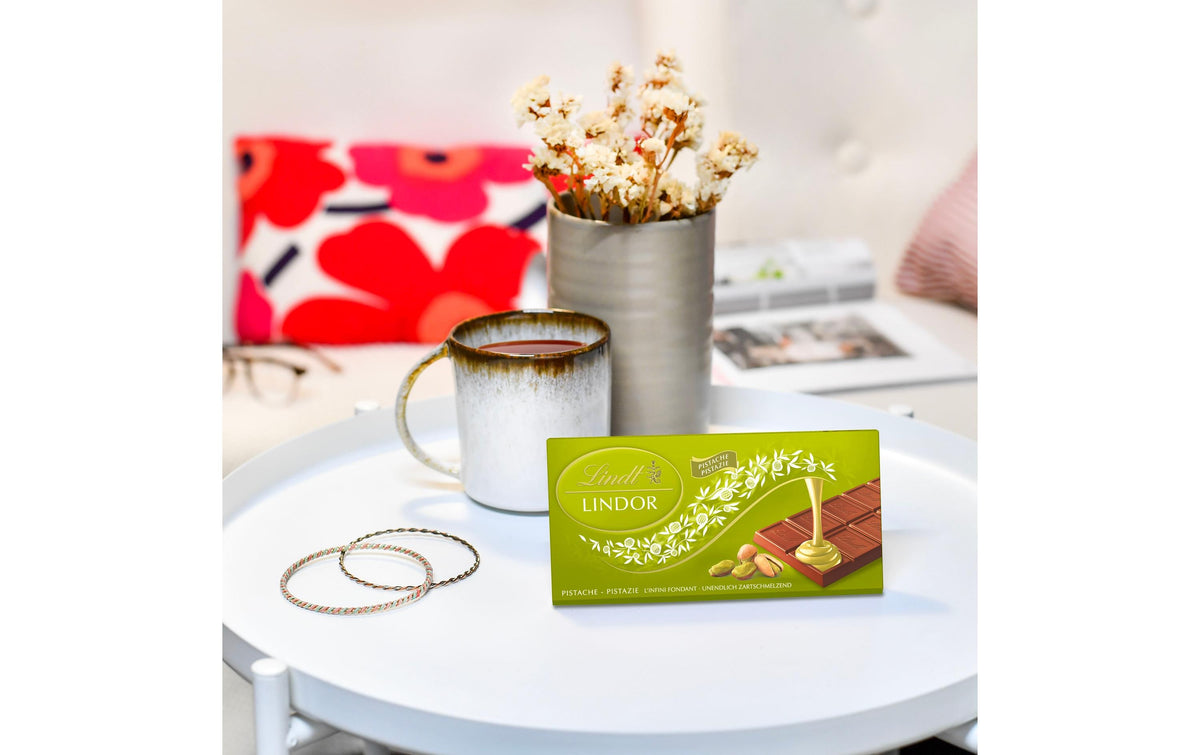 Lindt LINDOR Milchschokolade – Pistazie – 100 g