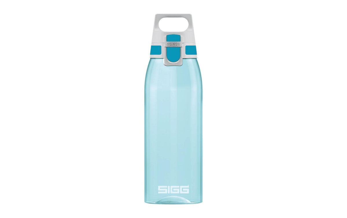 SIGG Kindertrinkflasche 1 l – Druckknopfdeckel, Tritan, Aqua