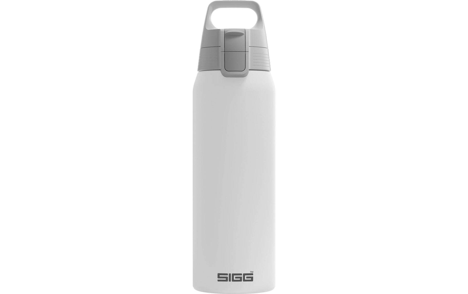SIGG Shield One Isolierflasche 750 ml – doppelwandig, Edelstahl, Klappdeckel, weiss