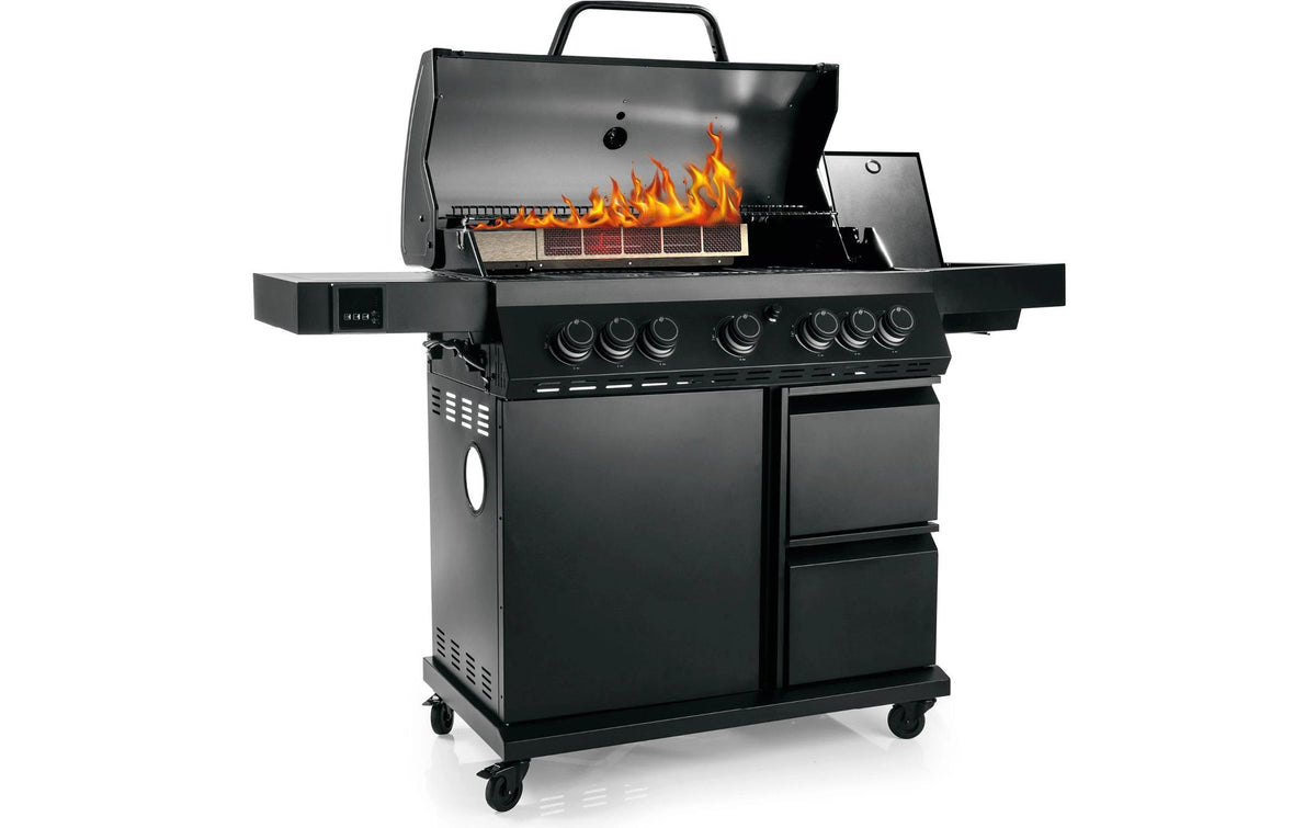Landmann Gasgrill Cool Black 5.2 – 5 Brenner, 144×121×53 cm – schwarz