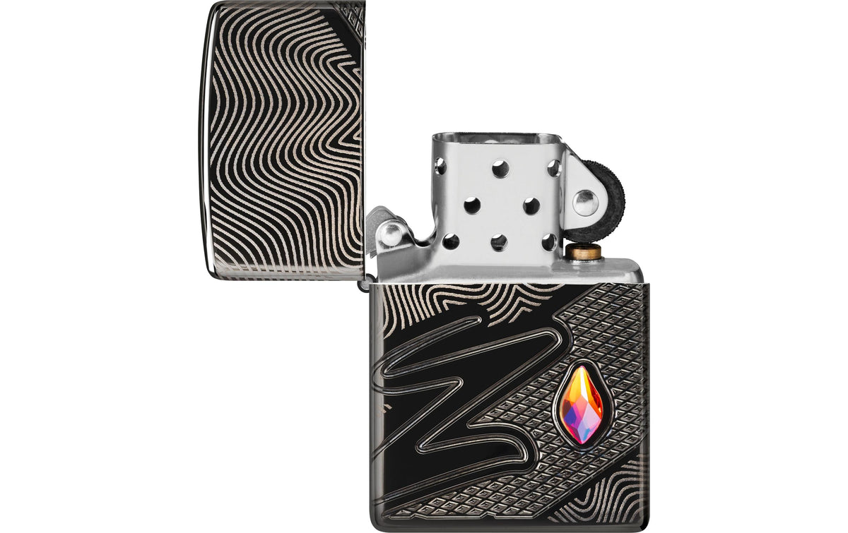 Zippo Feuerzeug 46362 Z Muster Design – Schwarz – 6 × 2 cm – Metall