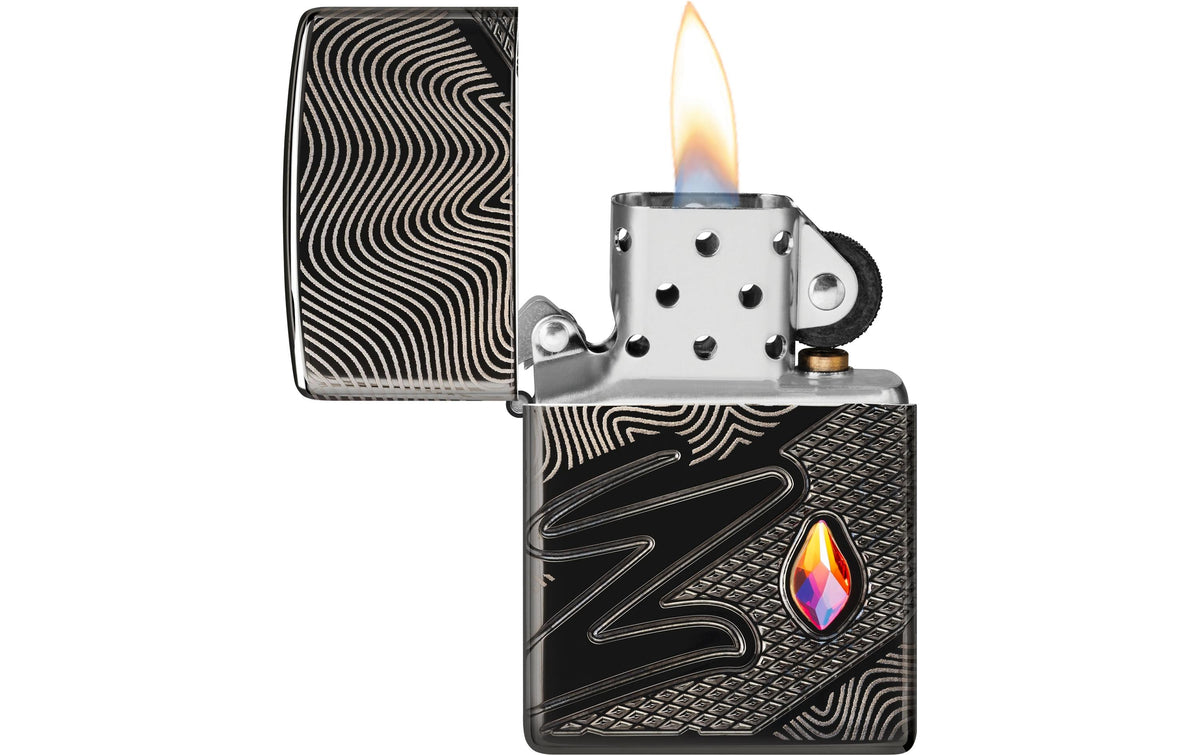 Zippo Feuerzeug 46362 Z Muster Design – Schwarz – 6 × 2 cm – Metall
