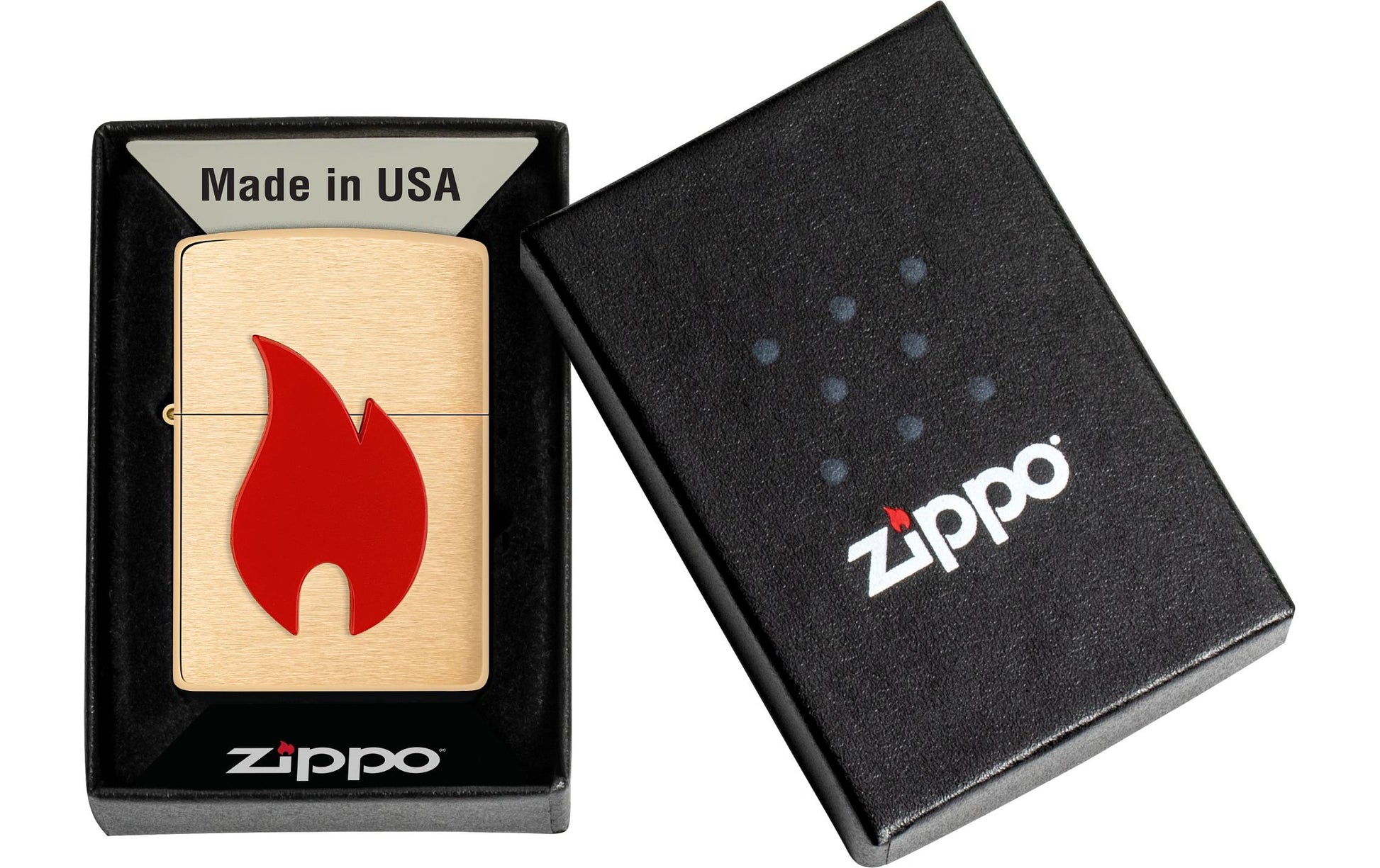 Zippo 204B Big Flame – Feuerzeug 6 × 8,5 × 2 cm, Metall, Rot