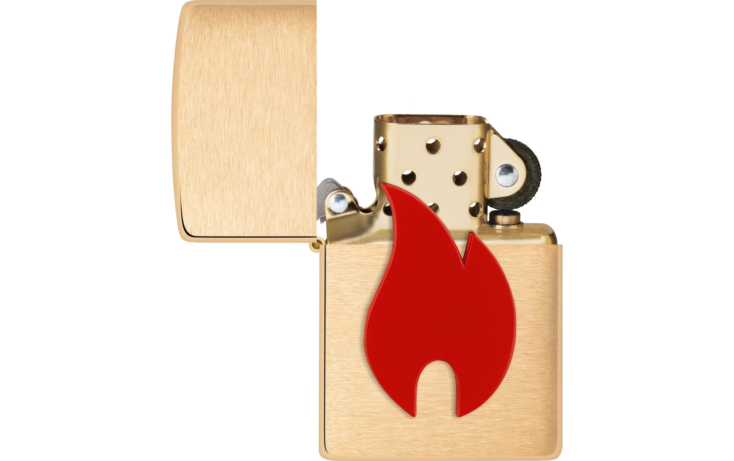 Zippo 204B Big Flame – Feuerzeug 6 × 8,5 × 2 cm, Metall, Rot